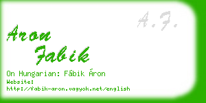 aron fabik business card